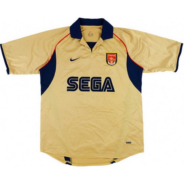 Authentic Camiseta Arsenal 2ª Retro 2001 2002 Amarillo